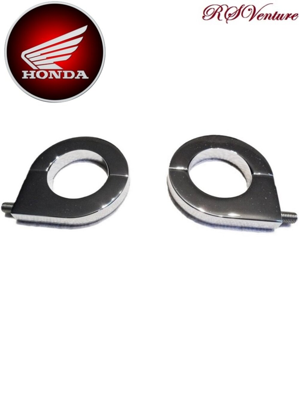 Honda Fury 45mm turn signals fork clamps CHROME